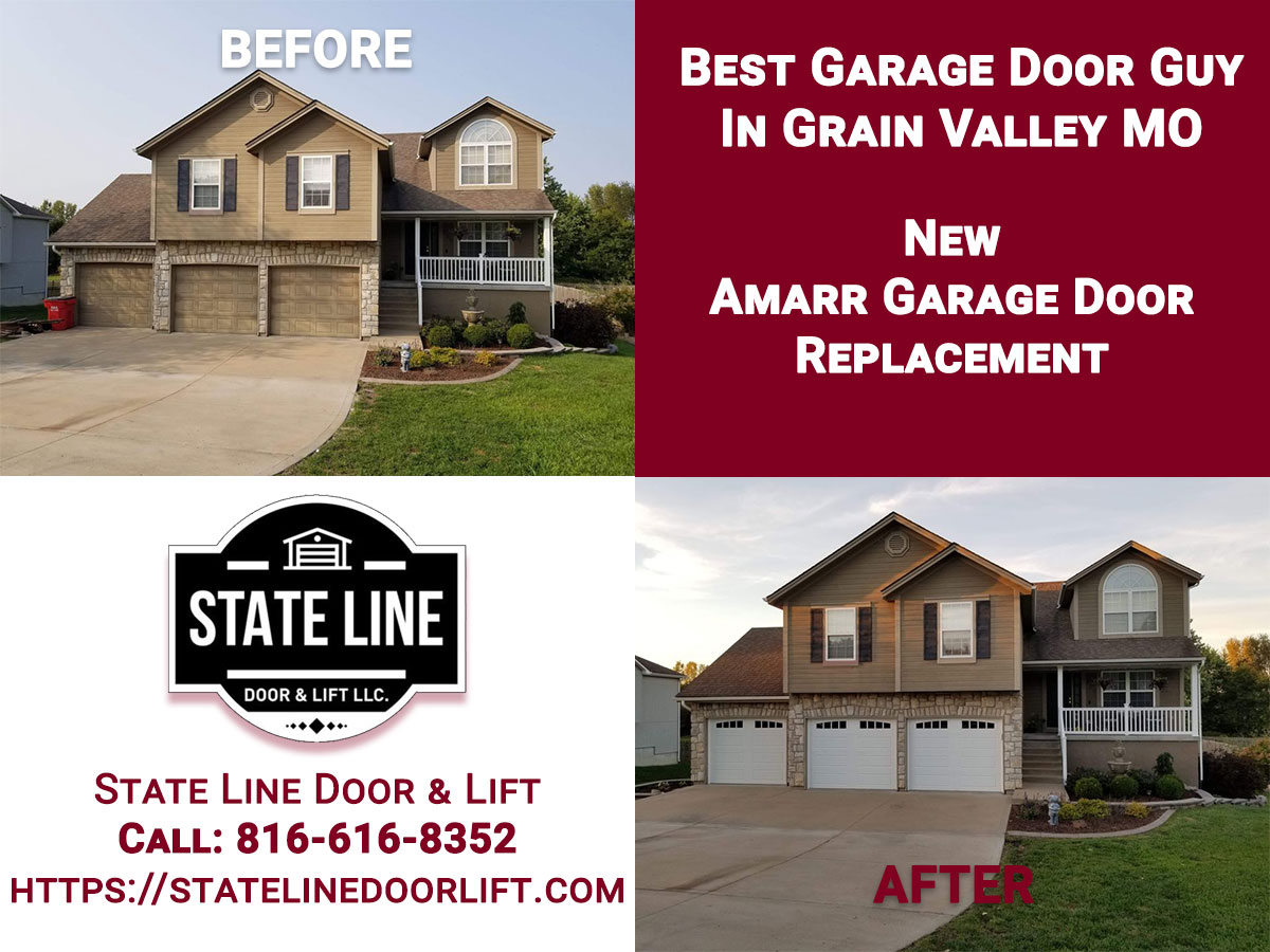 Amarr carriage door installation in Grain Valley, MO